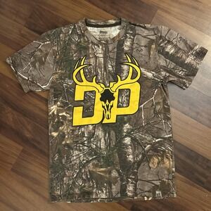 Russell Athletic Outdoor Men's Real tree Shirt Hunter‎ Deer Skull Size Medium